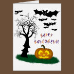 Halloween Bats Pumpkin Spooky Tree cards