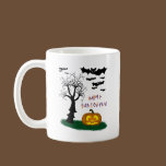 Halloween Bats Pumpkin Spooky Tree mugs