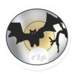 Halloween Bats RIP Stickers