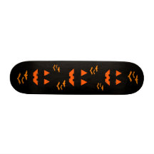 Halloween Batty Pumpkin Face Skateboard Deck