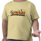 toddler_tshirt - Halloween Beware T-shirts, sweatshirts, bodysuits, mugs, cards, stickers, trick or treat tote bags, and other Halloween clothing and gifts with a ghost and bat design that warns to beware the ghosts and goblins that are everywhere!: Sizes  Available colors: lightyellow