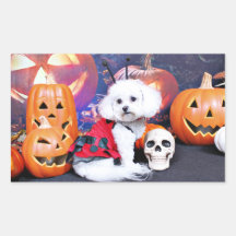 Halloween - Bichon Frise - Mia Stickers