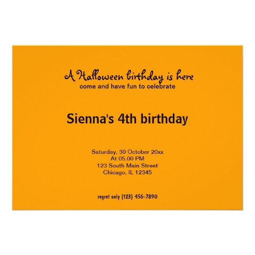 Halloween Birthday Announcements