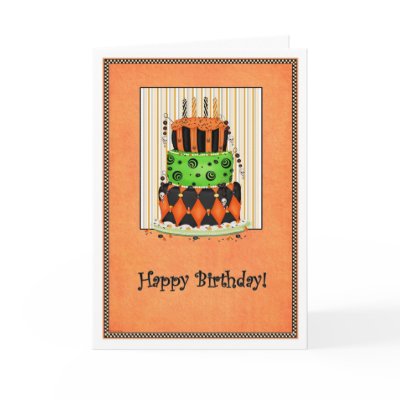 Halloween Birthday Greeting Card by MANolan