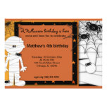 Halloween Birthday Invitations