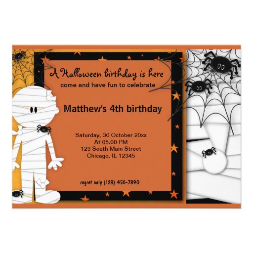 Halloween Birthday Invitations