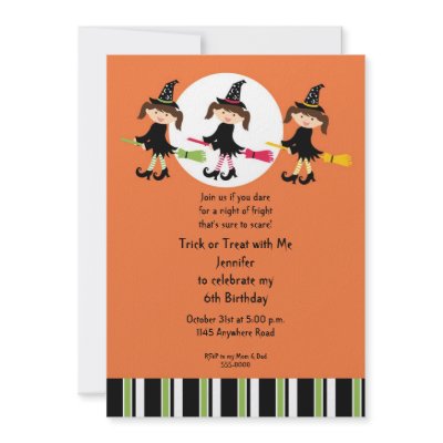 Halloween Birthday Party Invitation (10-pack)