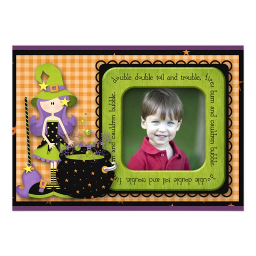 Halloween Birthday Personalized Announcements