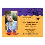 Halloween Birthday Photo Invitation