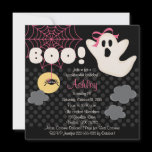 Halloween Birthday Pink Ghost Invitations