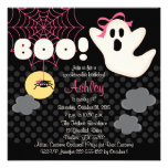 Halloween Birthday Pink Ghost Invitations