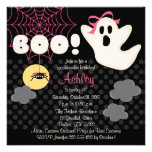 Halloween Birthday Pink Ghost Invitations