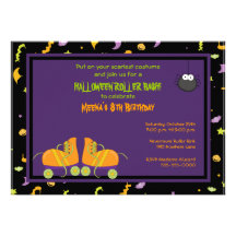 Halloween Birthday Roller Party Invitation