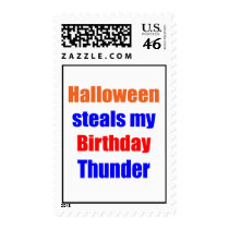 Halloween Birthday Thunder Postage Stamps