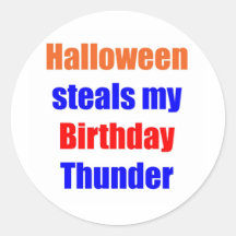 Halloween Birthday Thunder Stickers