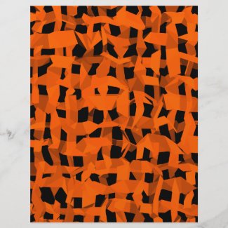 Halloween black and orange abstract flyer