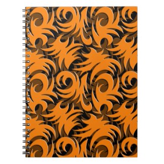 Halloween Black and Orange Swirl Decoration Journal