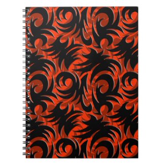 Halloween Black and Orange Swirl Decoration Journals