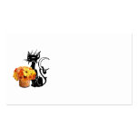 Halloween Black Cat and Candy Corn Business Card Templates