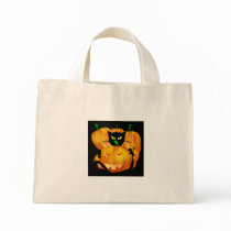 Halloween Black Cat and Pumpkins blackbg bags