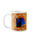 Halloween black cat and pumpkins coffee mug