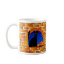 Halloween black cat and pumpkins mugs