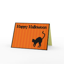 Halloween Black Cat Card