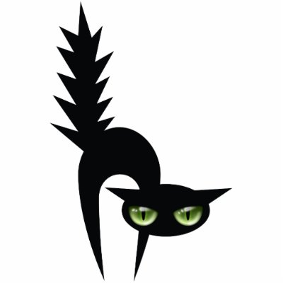 Halloween Black Cat Decoration Photo Cutouts by ruxique_fantasy