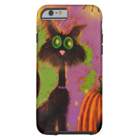 Halloween Black Cat Design Tough iPhone 6 Case