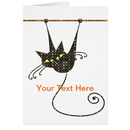 Halloween Black Cat Invitations Notecards