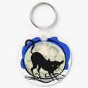 Halloween Black Cat keychain