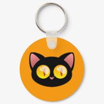 Halloween Black Cat Keychain