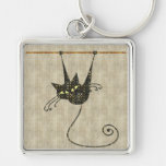 Halloween Black Cat  Keychain