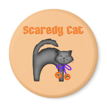 Halloween Black Cat magnets by cooltees Halloween Black Cat magnets