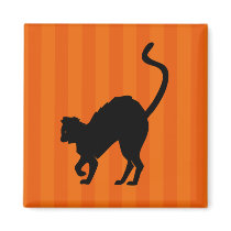 Halloween Black Cat Magnet