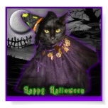 Halloween Black Cat Print