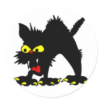 Halloween Black Cat stickers