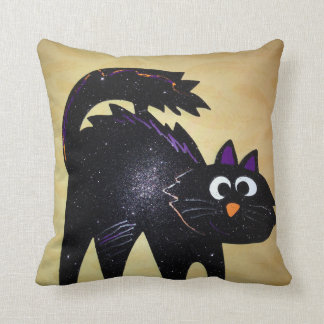 black cat pillow halloween