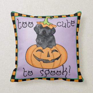 black lab fall pillow