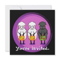 Halloween Black sheep invitations