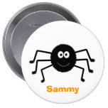 Halloween Black Spider Cute Button