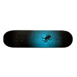 Halloween Black Spider on Web Skate Board