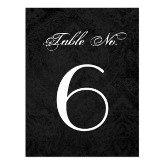 Halloween Black White Matching Table Number Cards Postcard