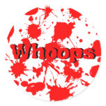 Halloween Blood Splatter Round Sticker