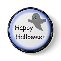 Halloween Blue Ghost Button