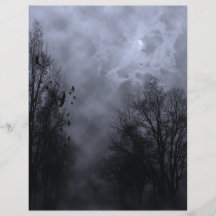 Halloween Blue Mist Sky with Ravens Flyer