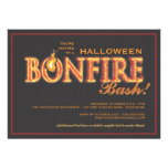 Halloween Bonfire Bash on Fire Party Invitation