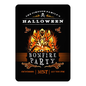 Halloween Bonfire Party Invitation