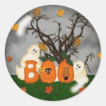 Halloween Boo Classic Round Sticker