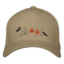 Halloween Boo embroidered hats